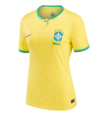Brasil Hjemmedrakt Kvinner VM 2022 Kortermet
